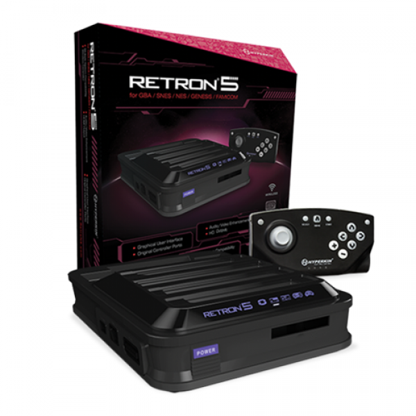Z NES SNES SG GBA FAM - RetroN 5 - HW (3rd) Hyperkin - 5 in 1 system - BLACK - NEW