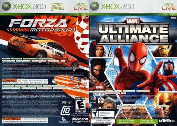 X360 Marvel Ultimate Alliance / Forza Motorsport 2 - 2 Pack