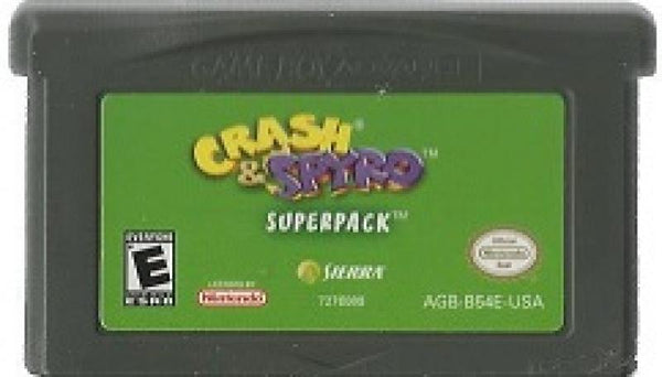 GBA Crash & Spyro Superpack - Spyro Orange and Crash Purple - AGB-B53E-USA