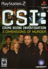 PS2 CSI Crime Scene Investigation - 3 Dimensions of Murder