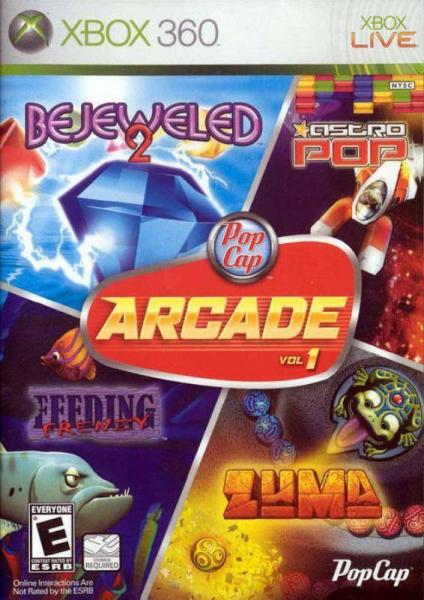 X360 PopCap Arcade - Vol. 1 - Bejeweled 2 / AstroPop / Feeding Frenzy / Zuma