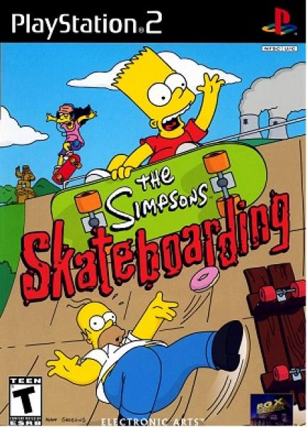 PS2 Simpsons - Skateboarding
