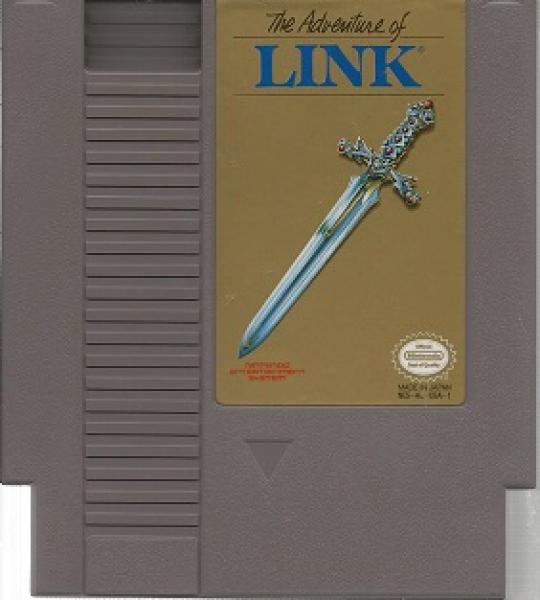 NES Zelda II 2 - The Adventure of Link - Gray Cartridge