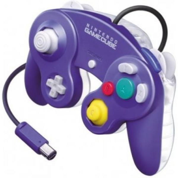 GC GameCube Controller (1st) - Indigo/Clear (indigo top with clear bottom) - USED