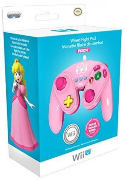WiiU Wii GameCube Style Controller (3rd) PDP Fight Pad - Princess Peach - NEW