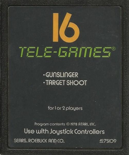 A26 Gunslinger - Sears / TeleGames Text Label