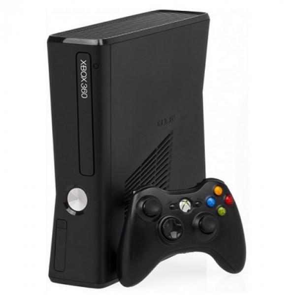 X360 F - Xbox 360 S - System HW - Slim - Black - 4 GB - USED