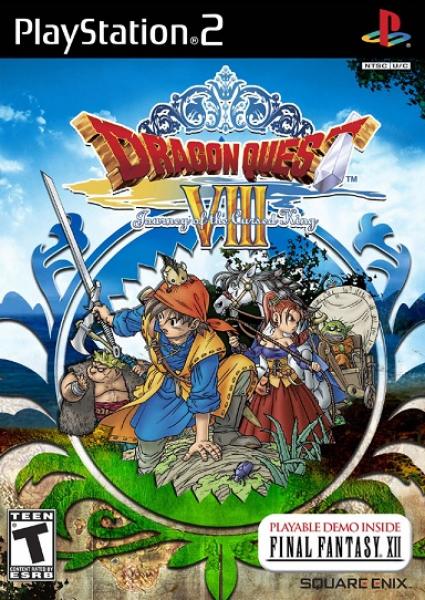 PS2 Dragon Quest VIII 8 - Journey of the Cursed King - Game and Final Fantasy XII Demo Disc