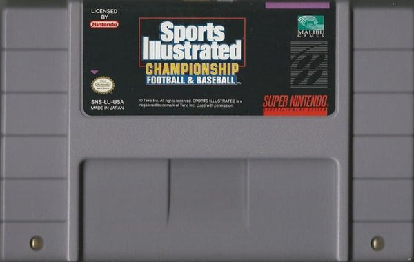 SNES Sports Illustrated - Championship Football & Baseball