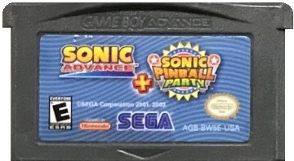 GBA Sonic Advance + Sonic Pinball Party - 2 in 1