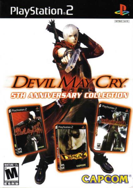 PS2 Devil May Cry - 5th Anniversary Collection - Complete with Outer Box and All Black Label DMC 1, 2, 3