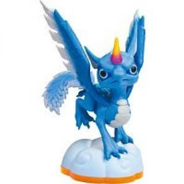 Skylanders - Giants - Figure - Orange Base - Air - Whirlwind - Light Blue Dragon w/ Horn - 84510888 - USED