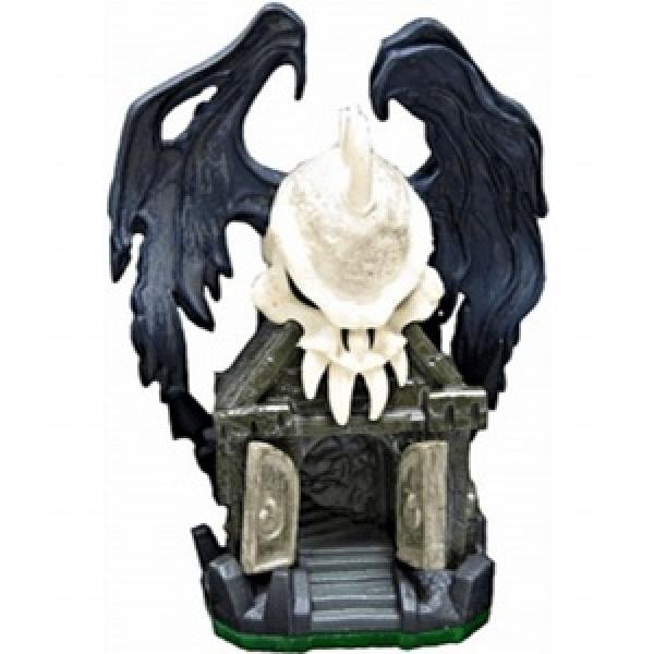 Skylanders - Spyro's Adventure - Magic Item - Green Base - Darklight Crypt - Spooky Crypt with Skull and Wings - 84002888 - USED