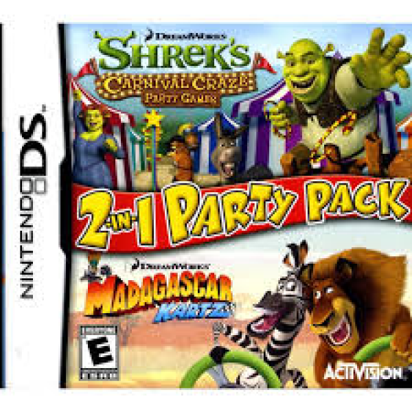NDS Shreks Carnival Craze / Madagascar Kartz - 2 in 1 Party Pack