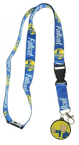 Lanyard - Fallout - Vault Boy blue - with sticker