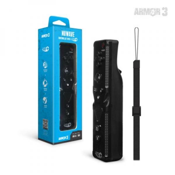 Wii Remote Controller - With Motion Plus (3rd) - NuWave Armor 3 - Black - NEW