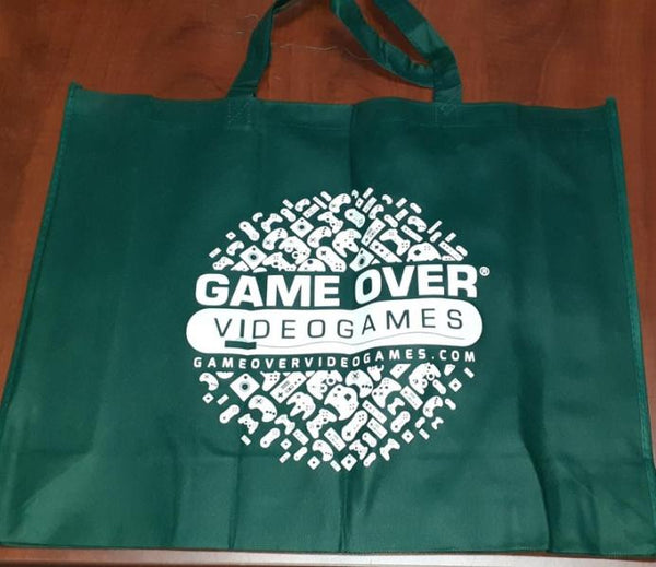 Gamer Bags - Reusable ECO Shopping Bags - GAME OVER - ball of controllers - LARGE SIZE - 2022 - GREEN