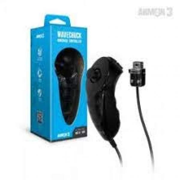 Wii Nunchuk Controller (3rd) - NuWave Armor 3 - Black - NEW