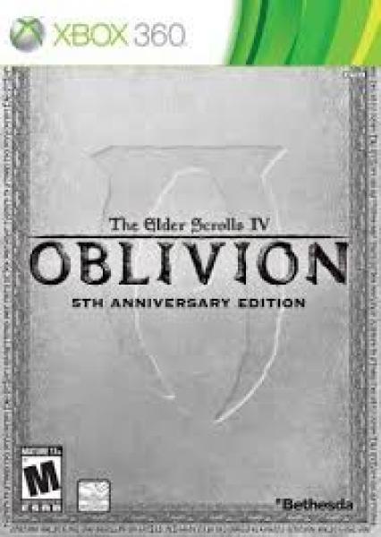 X360 Elder Scrolls IV 4 - Oblivion - 5th Anniversary Edition - Complete with Game, Steelbook, Making Of Documentary, and Map