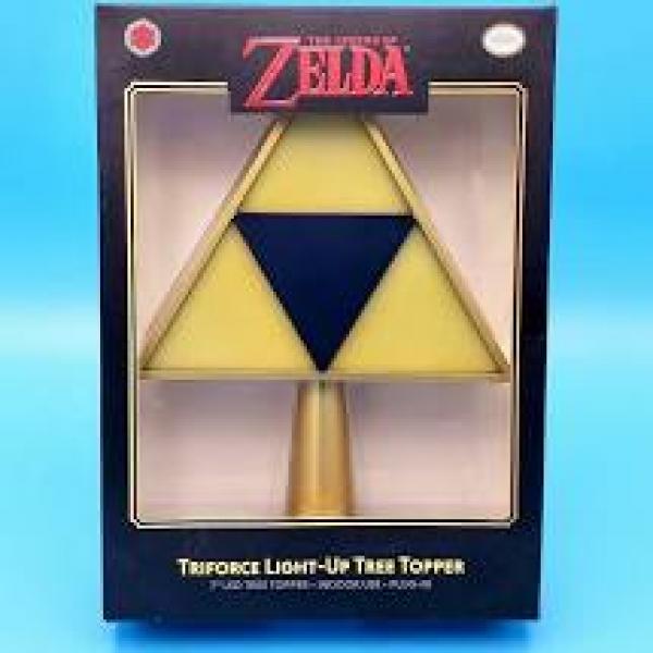 Gamer Toys - Holiday Tree Topper - Nintendo - Legend of Zelda - Light up Tri Force 9.25in - NEW
