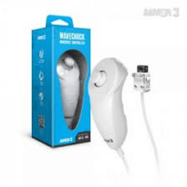 Wii Nunchuk Controller (3rd - NuWave Armor 3 - White - NEW