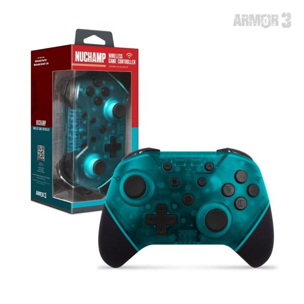 NS Nintendo Switch - Armor3 - NuChamp Wireless Controller (3rd) - Turquoise Blue - USED