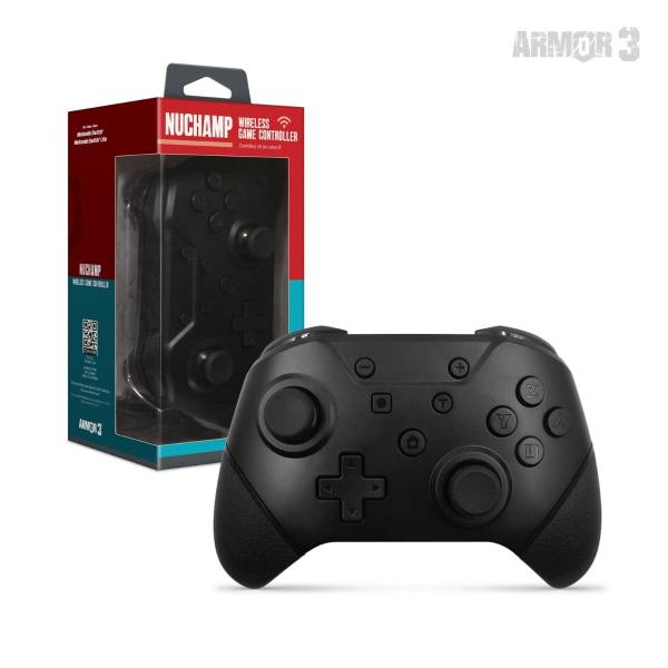 NS Nintendo Switch - Armor3 - NuChamp Wireless Controller (3rd) - Black - NEW