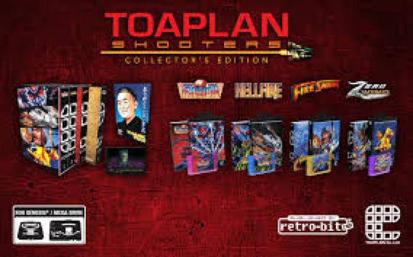 SG Toaplan Game Collection - NEW versions - Retrobit - Toaplan games - complete collection includes 4 games - Truxton, Hellfire, Zero Wing, and Fire Shark - NEW and SEALED