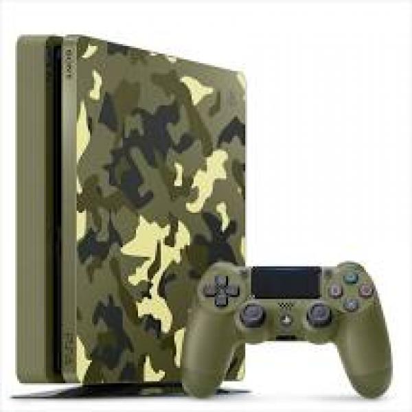 PS4 PlayStation 4 - System HW - Slim Model - 1 TB - Call of Duty WWII Limited Edition - Green Camouflage - USED