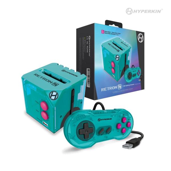 GB GBC GBA Retron SQ Console System - HW (3rd) Hyperkin - Hyper Beach Teal & Pink - NEW