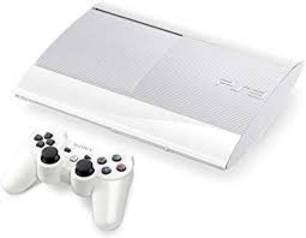PS3 F - PlayStation 3 - System HW - Super Slim - 500 GB - 2012 - No PS2 - White - USED