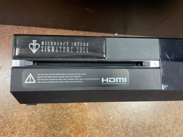 XB1 Xbox One - System HW - Original Model - 500 GB - Microsoft Intern Signature 2014 - Black - RARE - USED