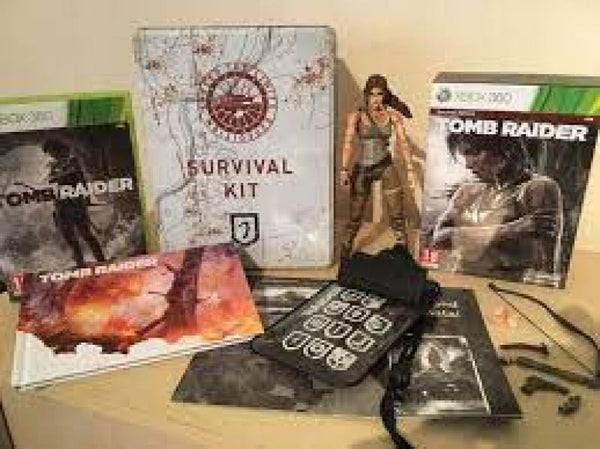 X360 Tomb Raider - Collector's Edition - Game, OST, Patches, Poster Lithograph and 8" Lara Statue - BRAND NEW and SEALED