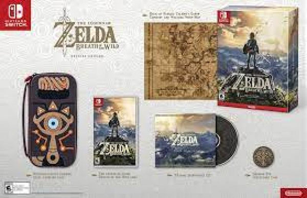 NS Legend of Zelda - Breath of the Wild - Special Edition - Complete in Box with Game, Carry Case, OST CD, Map, and Coin