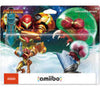 Amiibo - Metroid - Samus Aran & Metroid - 2 pack - woman in orange yellow space suit with blue gun hand along with pink jellyfish popping out of a glass tube - BRAND NEW & SEALED