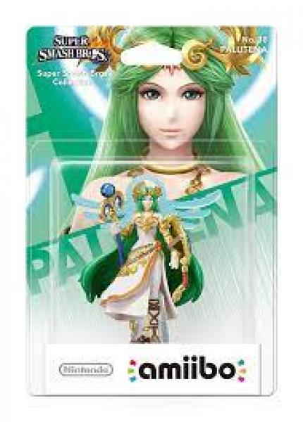 Amiibo - Gold Smash Base - Palutena - Kid Icarus - Green Haired Goddess holding a blue staff - NEW - JAPANESE IMPORT