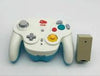 GC GameCube Wireless Controller (1st) - WaveBird - Controller and receiver - Special Edition - Club Nintendo - White top and light blue bottom - USED