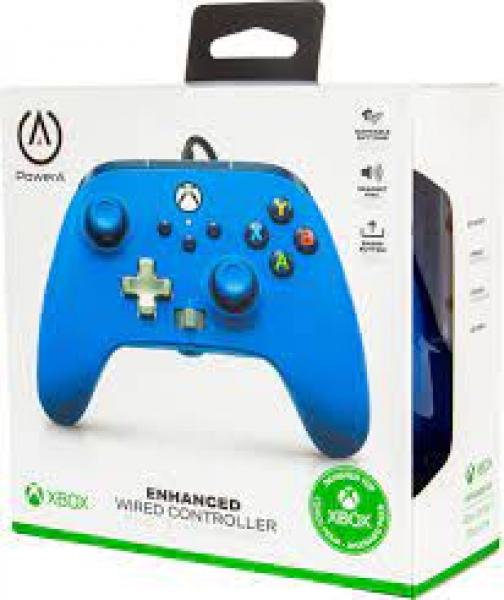 XSX XB1 PC Wired Controller (3rd) Power A - BLUE - NEW