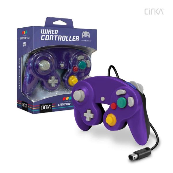 GC Controller (3rd) - Wired - CirKa - Classic Controller - Purple / Black - NEW