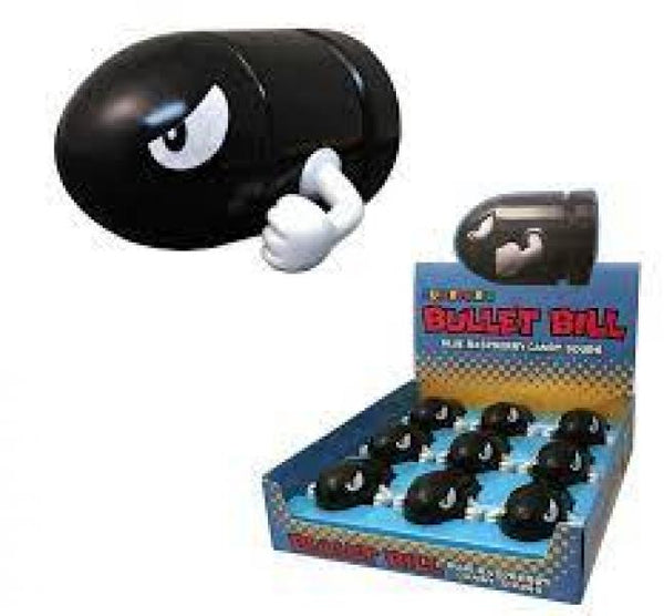 Food - Nintendo - Bullet Bill Candy container - blue raspberry sours - NEW