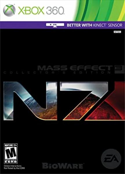 X360 Mass Effect 3 - N7 Collector's Edition - Complete with Game, Steelbook, Art Book, Comic Book, N7 Patch, and Lithographic Print - DLC MAY NOT BE INCLUDED