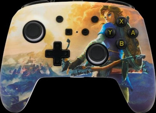 NS Switch Controller (3rd) - Wired - Enhanced PowerA - Zelda - Link - Hyrule Hero - USED