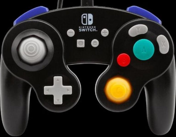 NS Switch Controller (3rd) - Wired - PowerA - GameCube Style - Black - USED