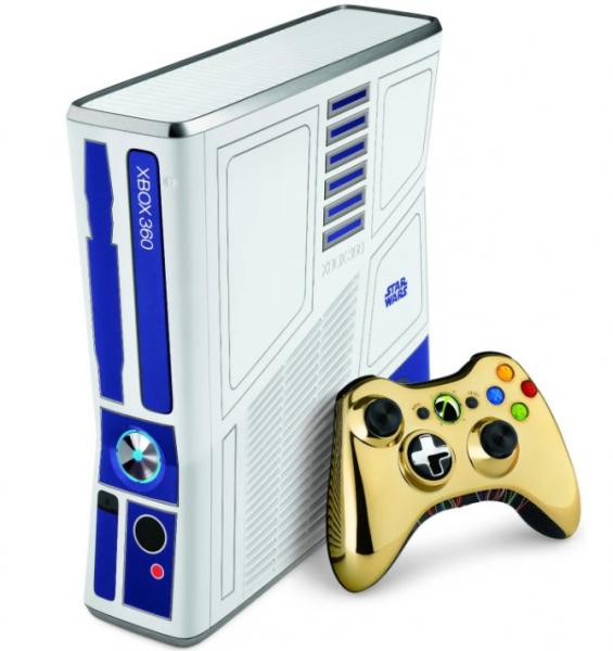 X360 Xbox 360 S - System HW - Slim Model - Kinect Star Wars Limited Edition - R2-D2 Console with C-3PO Controller - 320 GB - No Kinect - USED