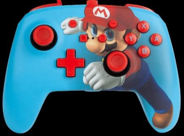 NS Switch Controller (3rd) - Wired - Enhanced PowerA - Mario Punch - USED