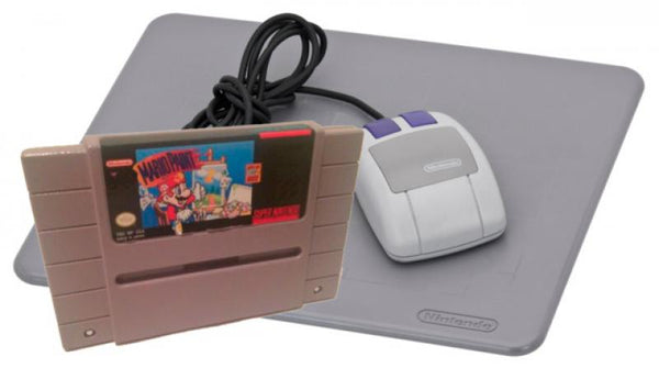 SNES Mario Paint - Game, SNES Mouse and SNES Mouse Pad