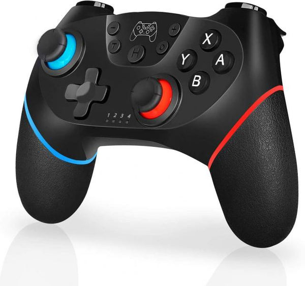 NS Switch Controller (3rd) - Wireless - JORREP - Black with Blue and Red Accents - USED
