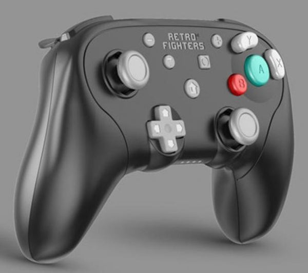 GC Wii WiiU NS PC - Wireless Controller (3rd) NEW - Battler GC - Retrofighters - Gamecube - standard Gamecube dual analog layout - Black - NEW