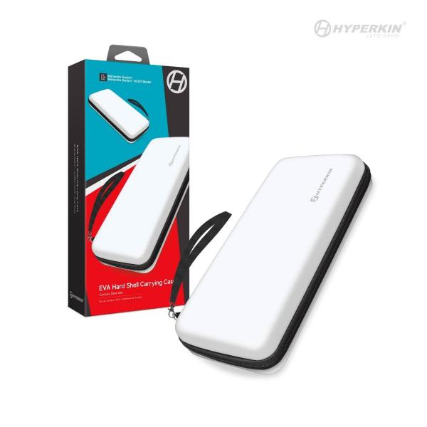 NS Switch - Carry Case For Nintendo Switch and Joy-Con - EVA Hard Shell - Hyperkin - White - NEW