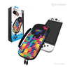 NS Switch - Carry Case For Nintendo Switch and Joy-Con - EVA Hard Shell - TETRIS - Limited Edition - Tetrimino Stacks - Hyperkin - black with blocks - NEW